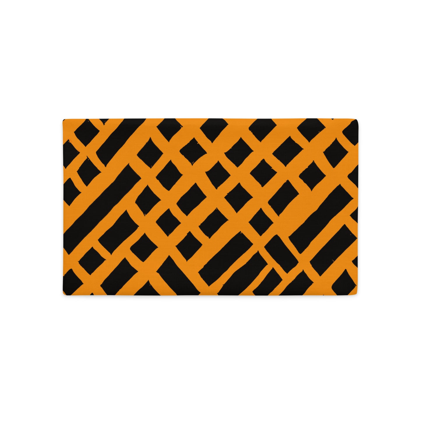 Flat photo of 20x12 Felele Orange throw pillow cover from Tintin Studios on a white background