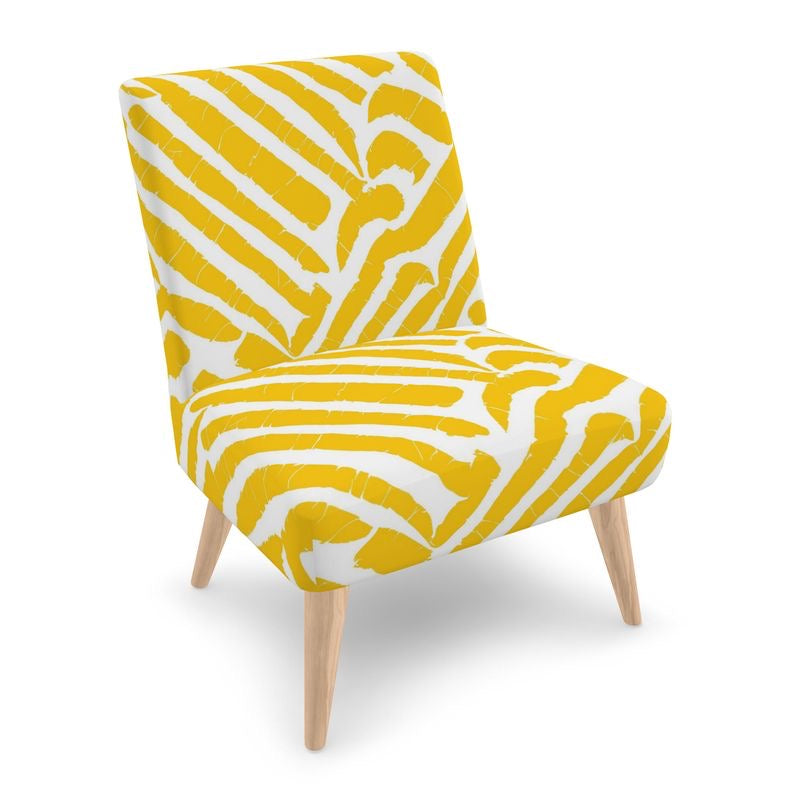 CHICHI Artigianale chair with vibrant abstract design on a white background from Tintin Studios