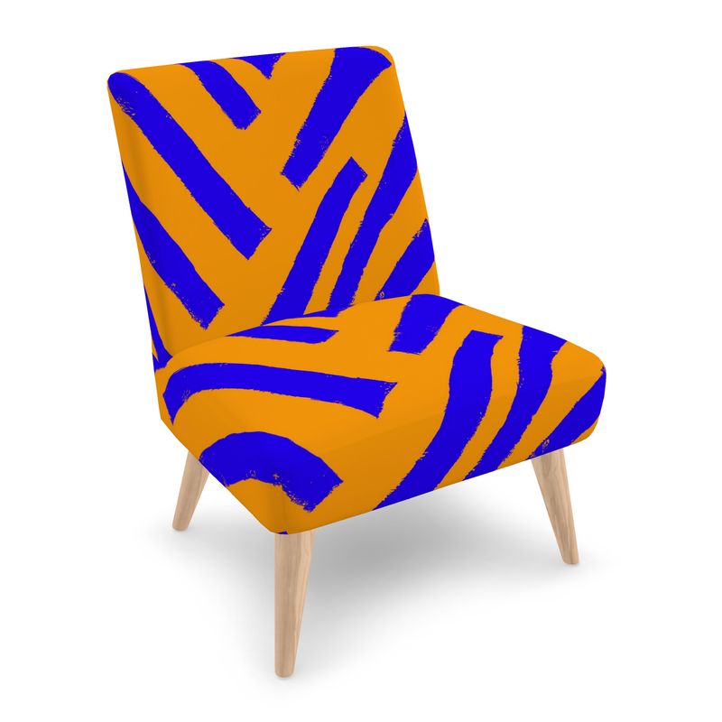 TUTU Artigianale chair in striking blue and orange, perfect blend of comfort and style from Tintin Studios